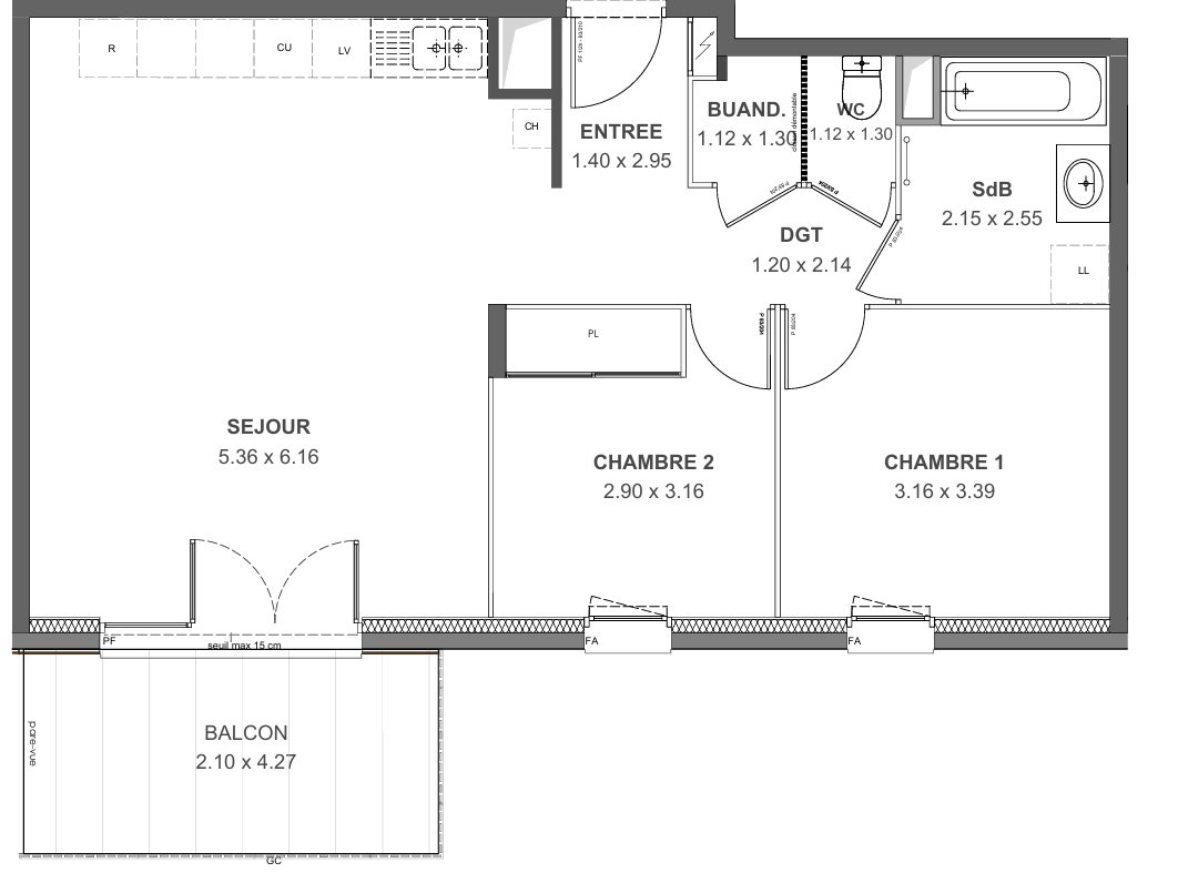 Appartement à louer, 64m², Thonon-les-Bains