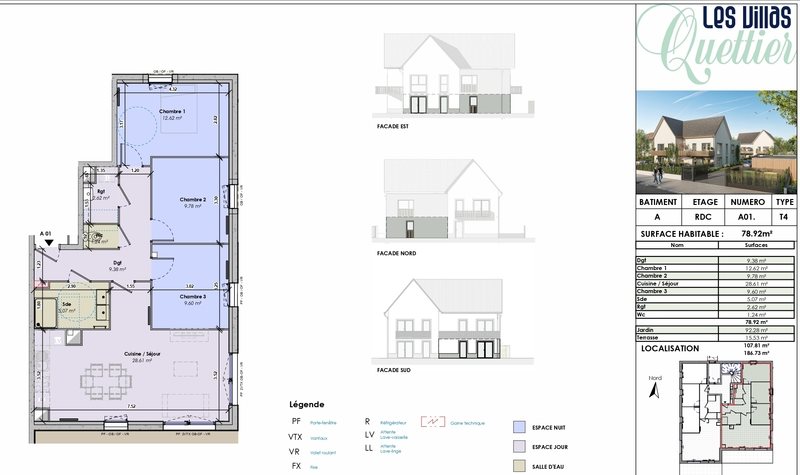 Appartement à vendre, 79m², Berck