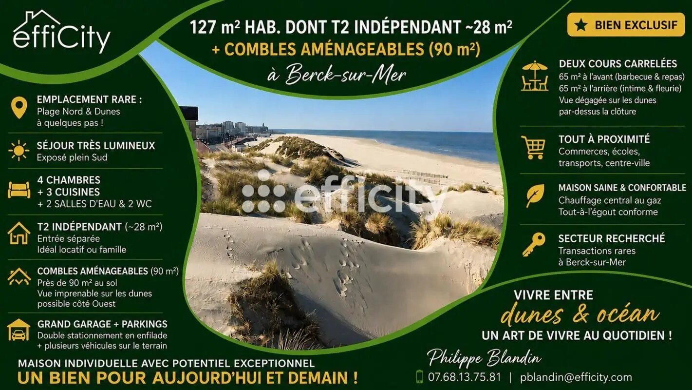 Maison à vendre, 126m², Berck