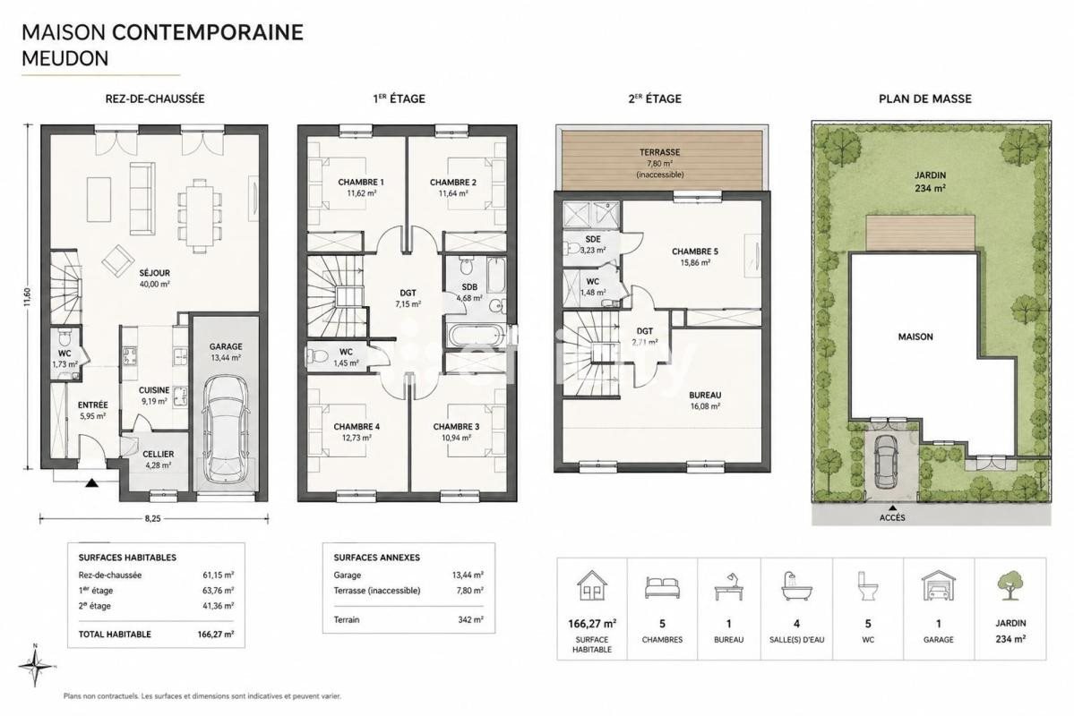 Maison à vendre, 166m², Meudon