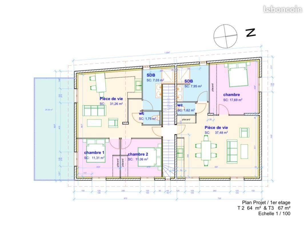 Appartement à vendre, 63m², Vernaison