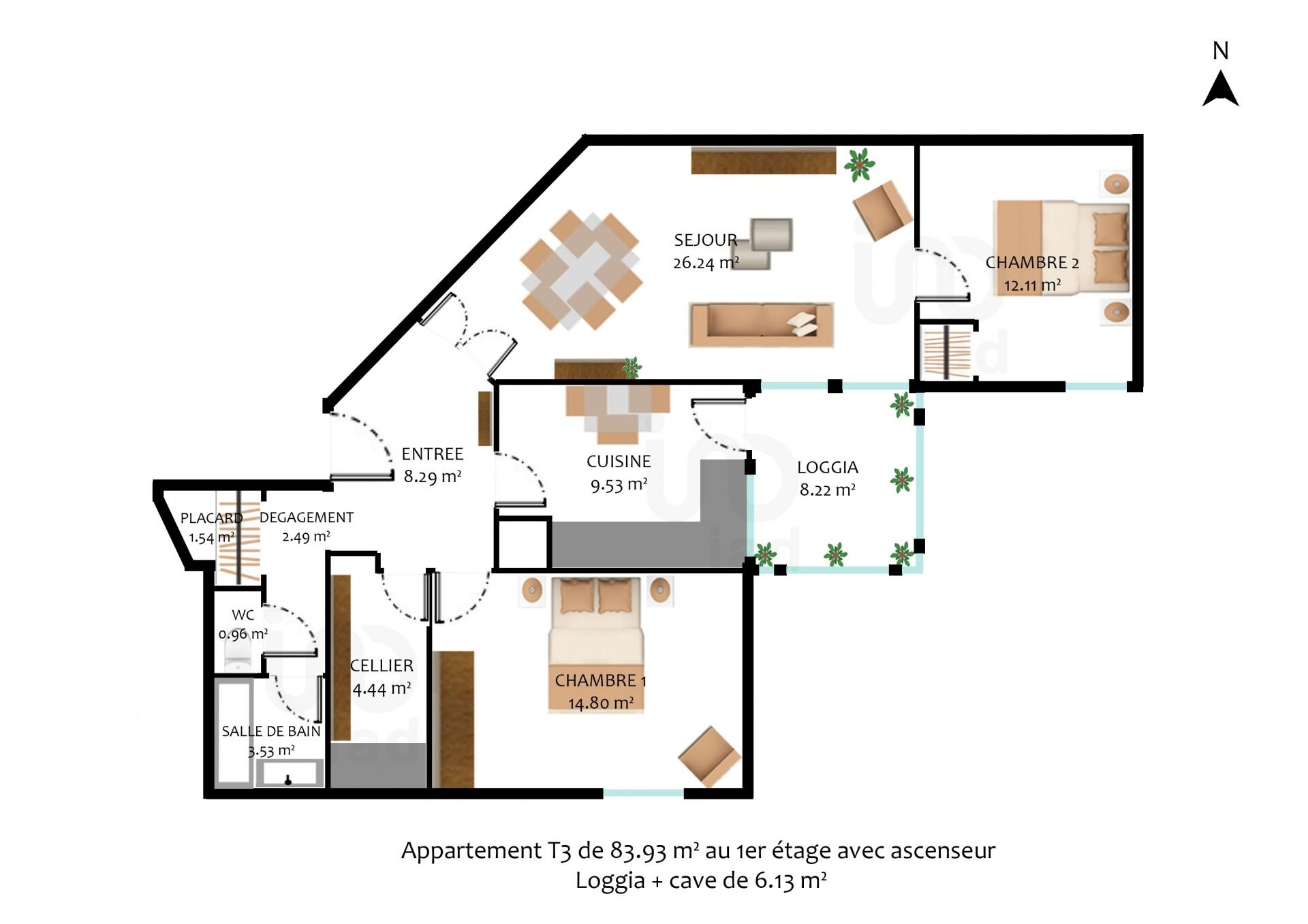 Appartement à vendre, 84m², Toulouse