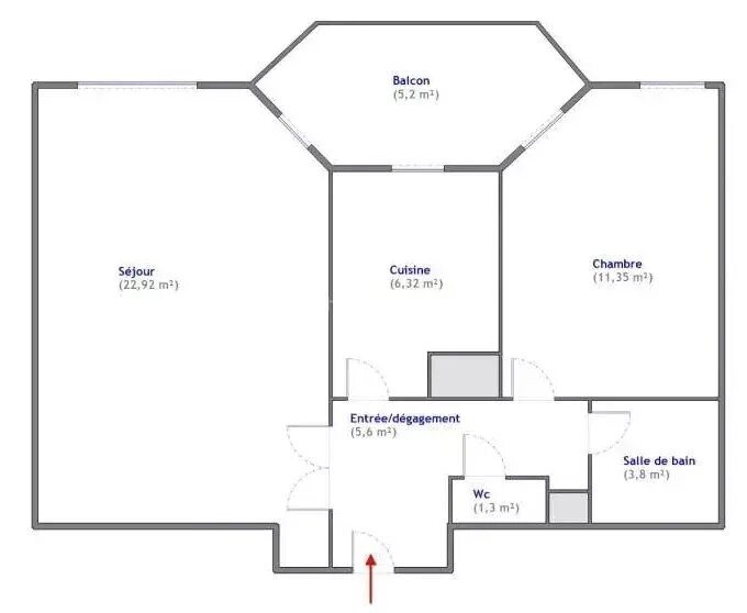 Appartement à vendre, 51m², Clamart