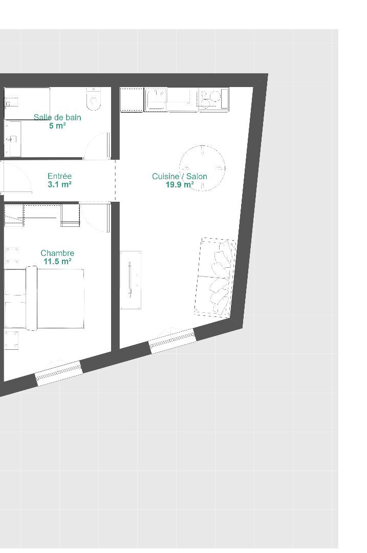 Appartement à vendre, 40m², Mauguio