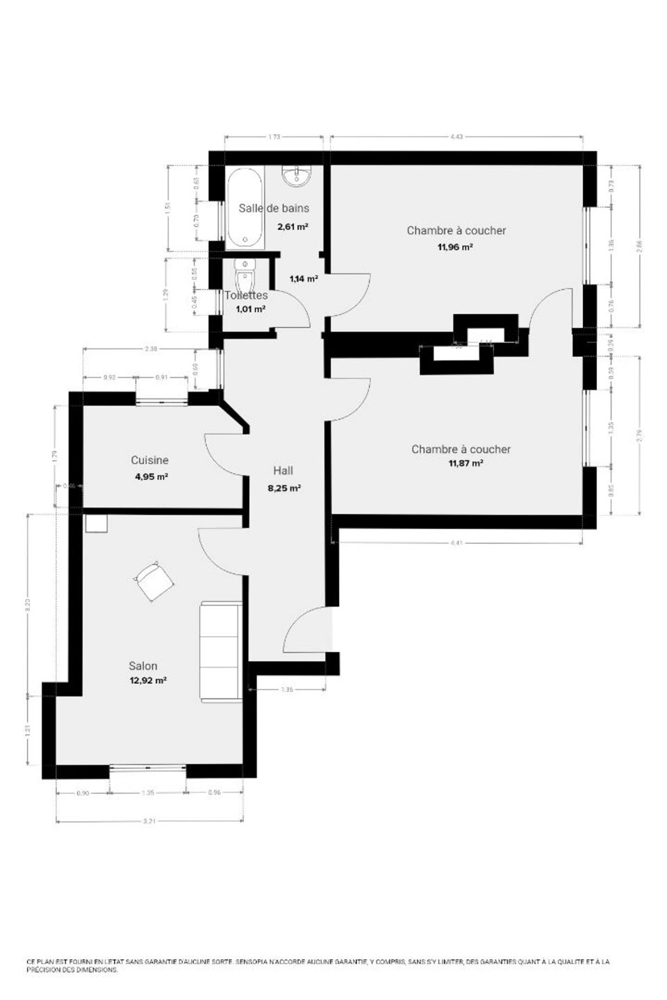 Appartement à vendre, 55m², Paris 11ème