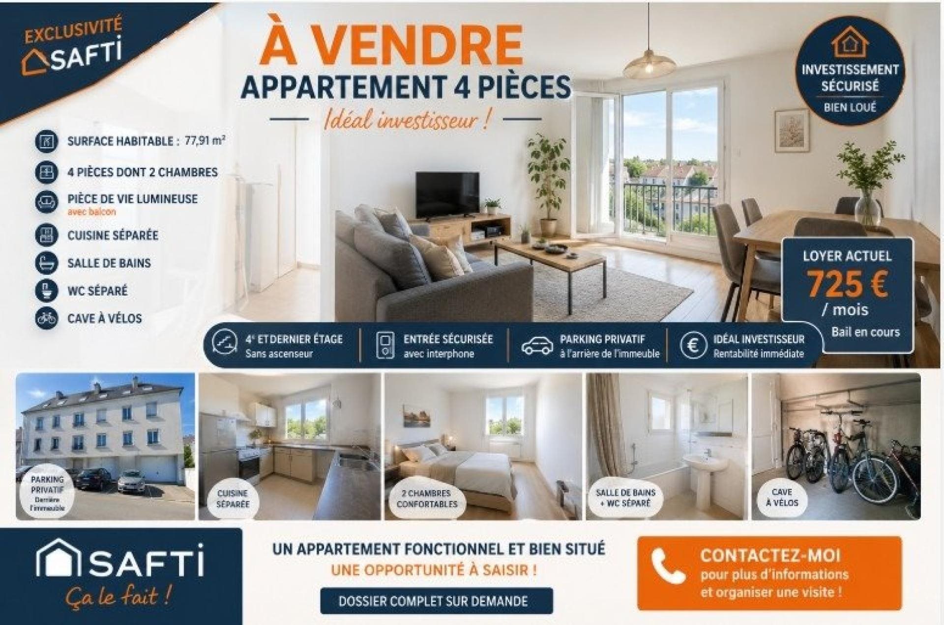 Appartement à vendre, 78m², La Roche-sur-Yon