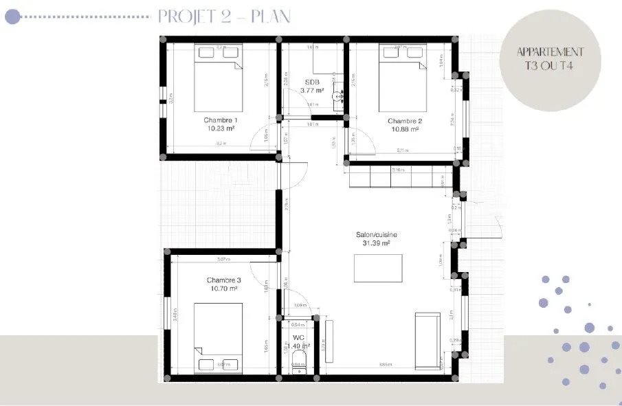 Appartement à vendre, 67m², Dax
