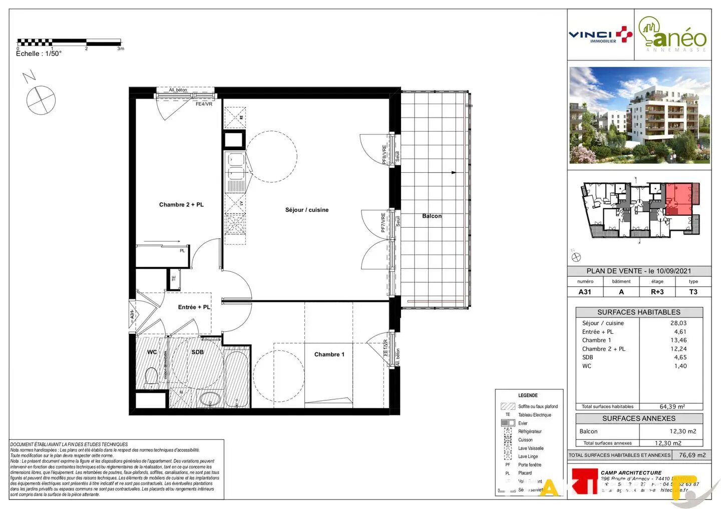 Appartement à louer, 64m², Annemasse