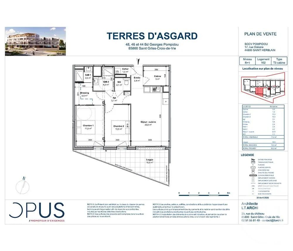 Appartement à vendre, 71m², Saint-Gilles-Croix-de-Vie