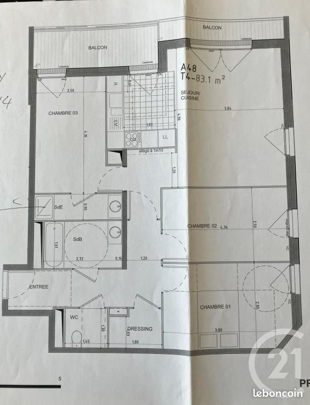 Appartement à vendre, 83m², Asnières-sur-Seine