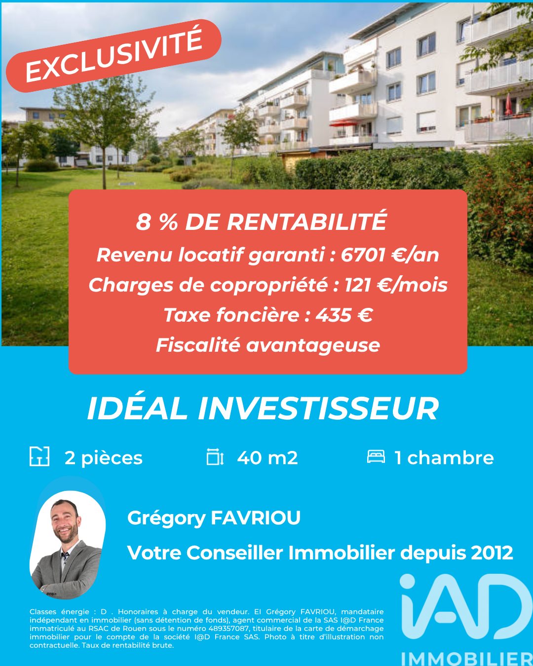 Appartement à vendre, 40m², Rennes