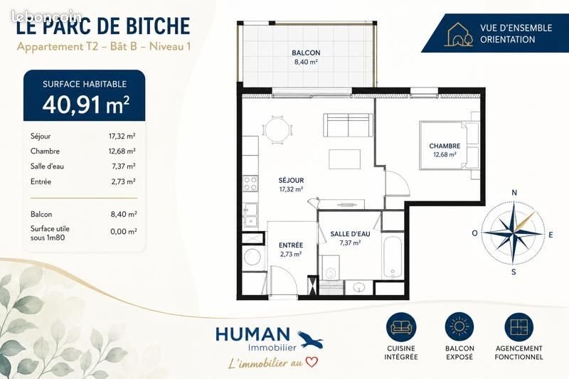 Appartement à vendre, 41m², Castets