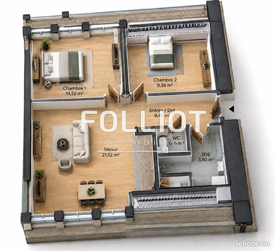 Appartement à vendre, 66m², Avranches