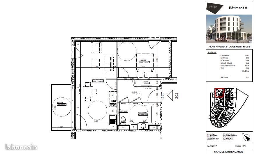 Appartement à louer, 46m², Valenciennes
