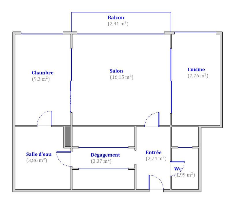 Appartement à vendre, 45m², Paris 16ème