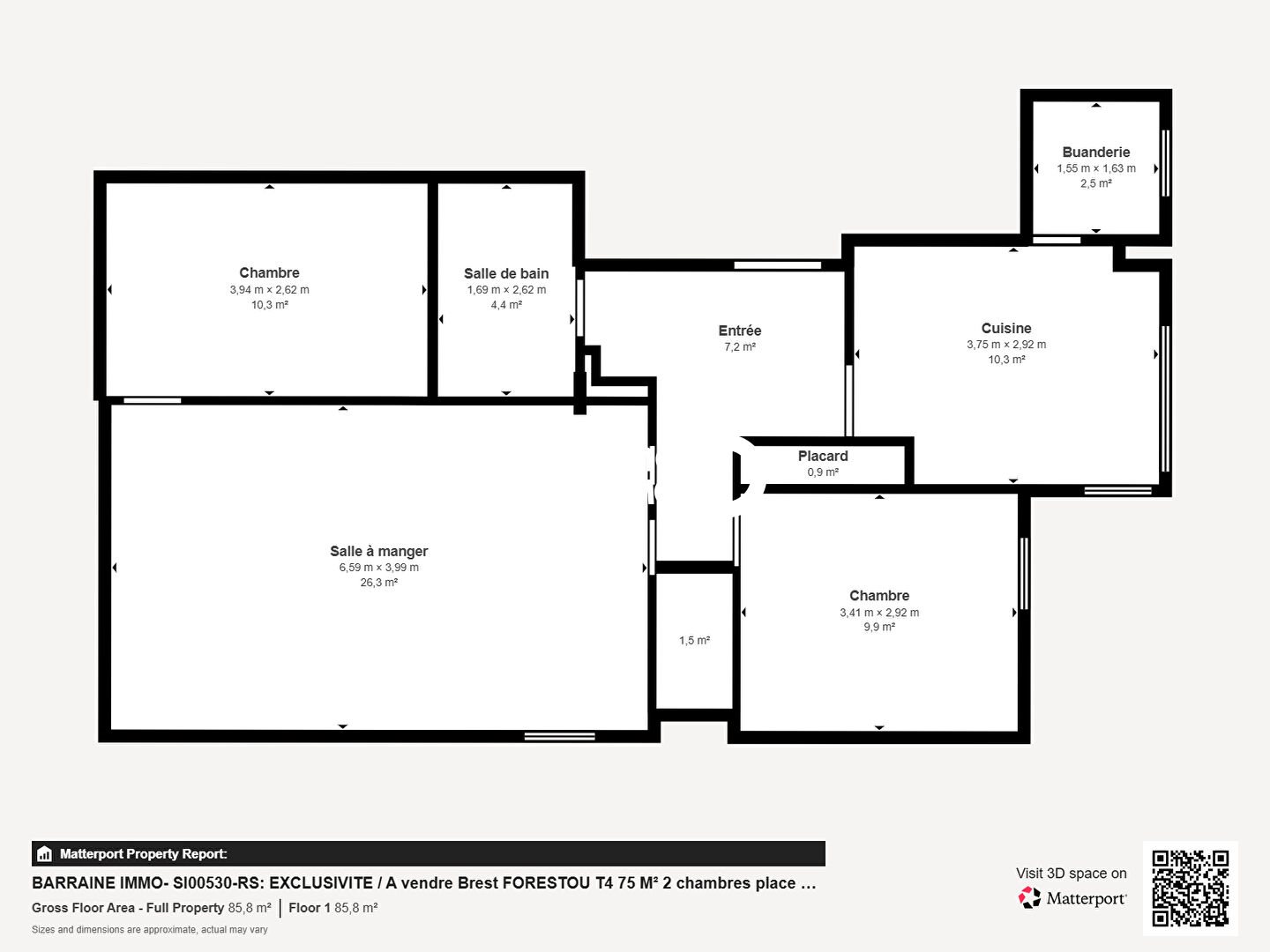 Appartement à vendre, 74m², Brest