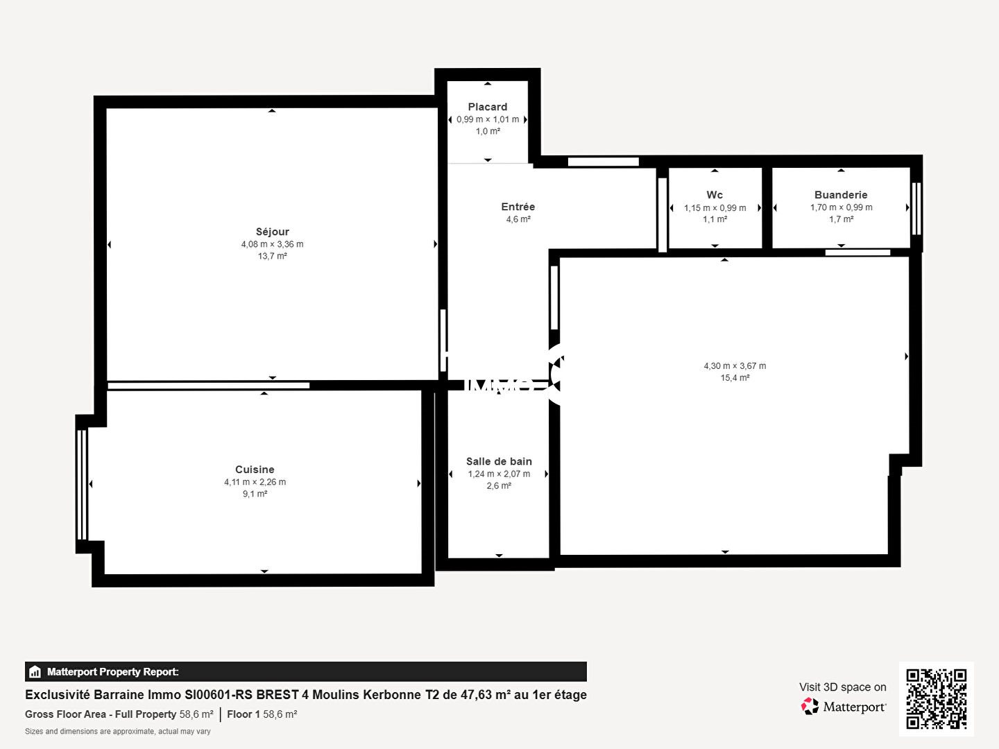 Appartement à vendre, 47m², Brest