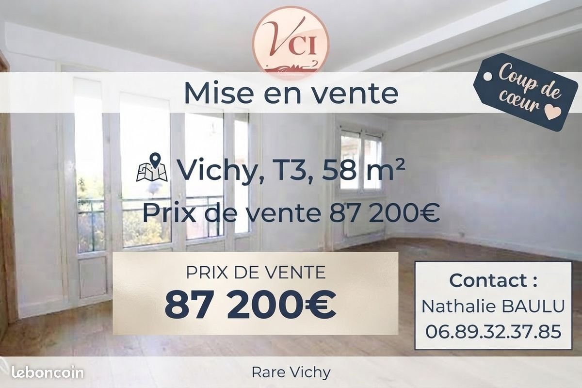 Appartement à vendre, 58m², Vichy