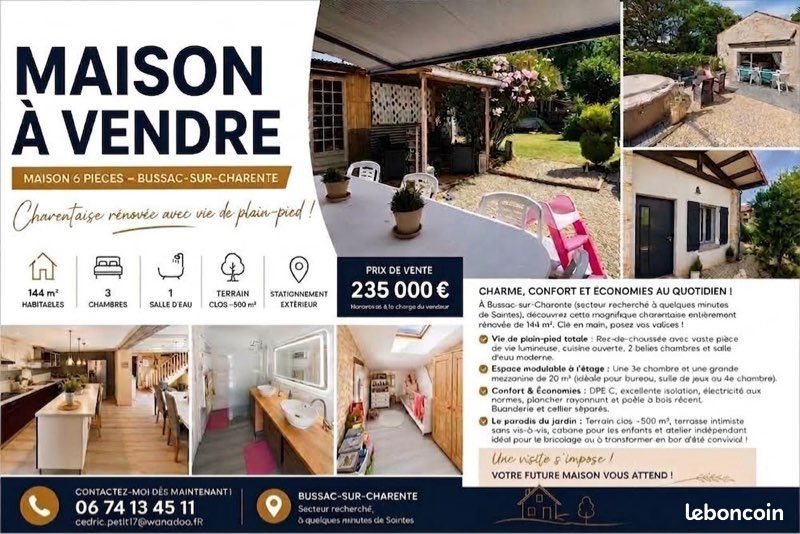 Maison à vendre, 144m², Bussac-sur-Charente