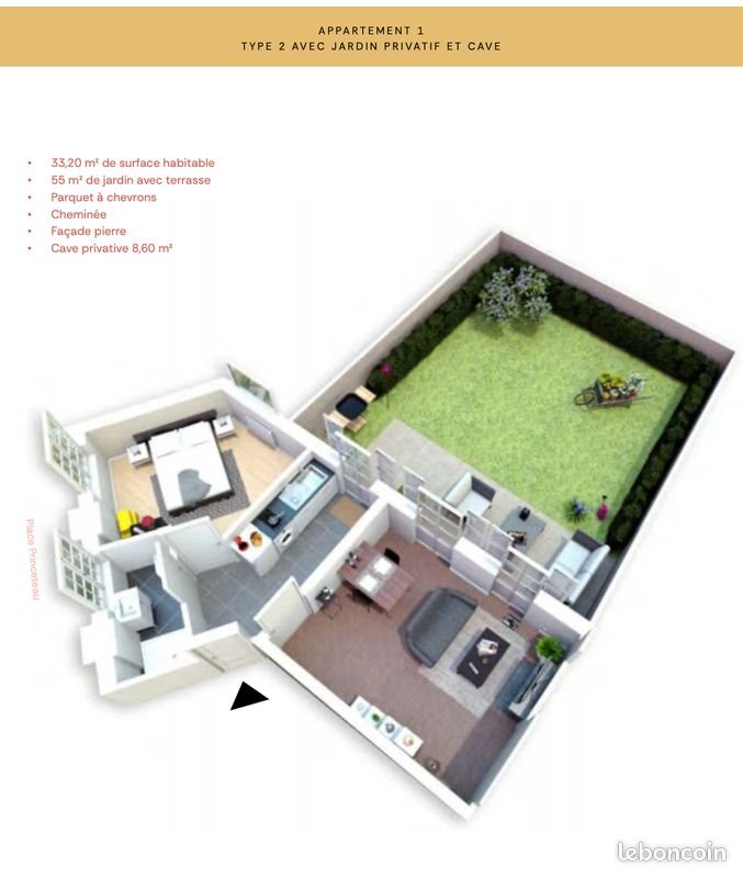Appartement à vendre, 33m², Libourne