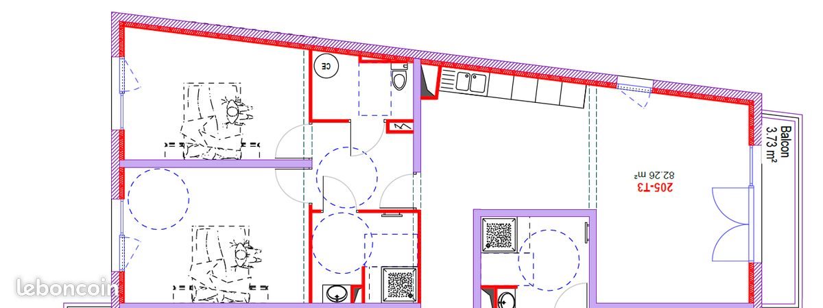 Appartement à louer, 82m², Piolenc