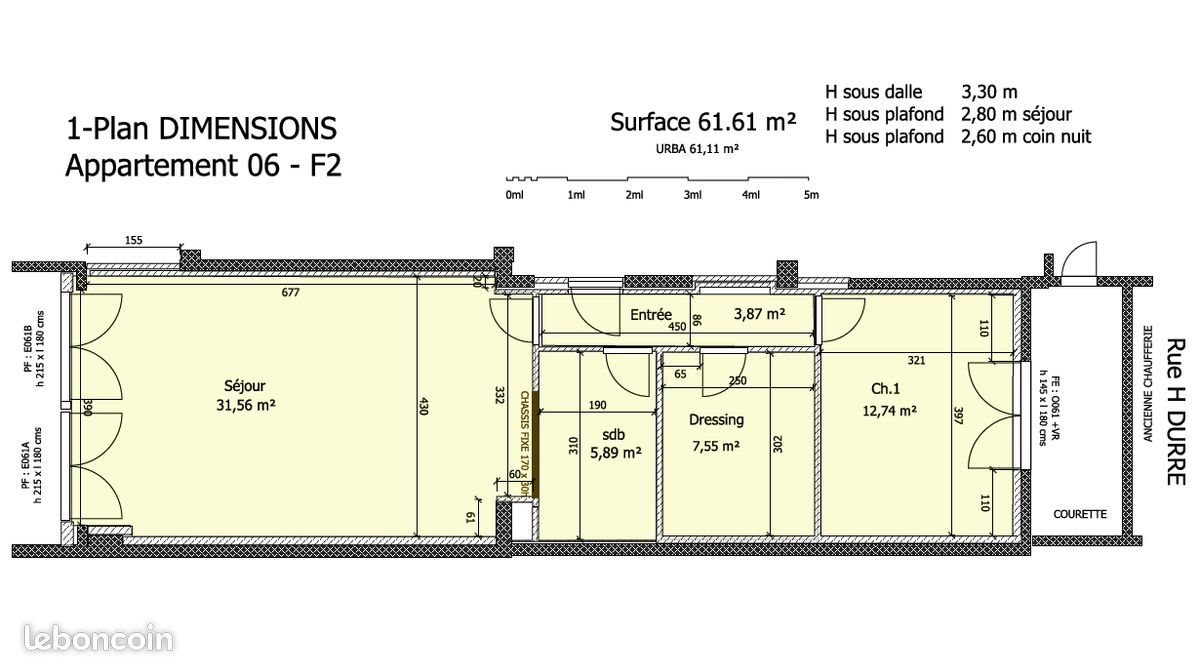 Appartement à louer, 61m², Valenciennes