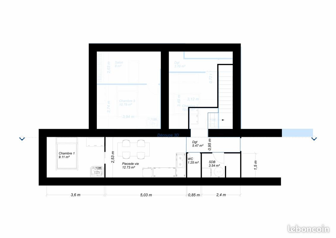 Appartement à louer, 64m², Grenoble