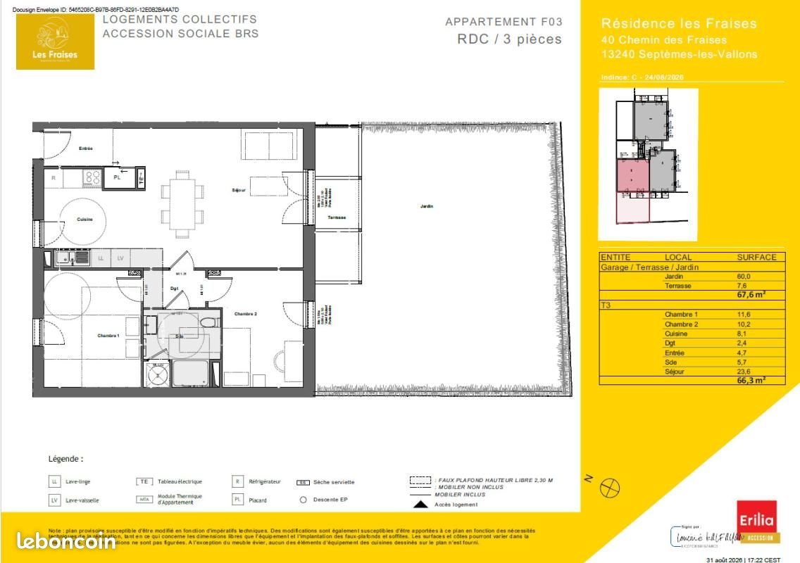 Appartement à vendre, 66m², Septèmes-les-Vallons