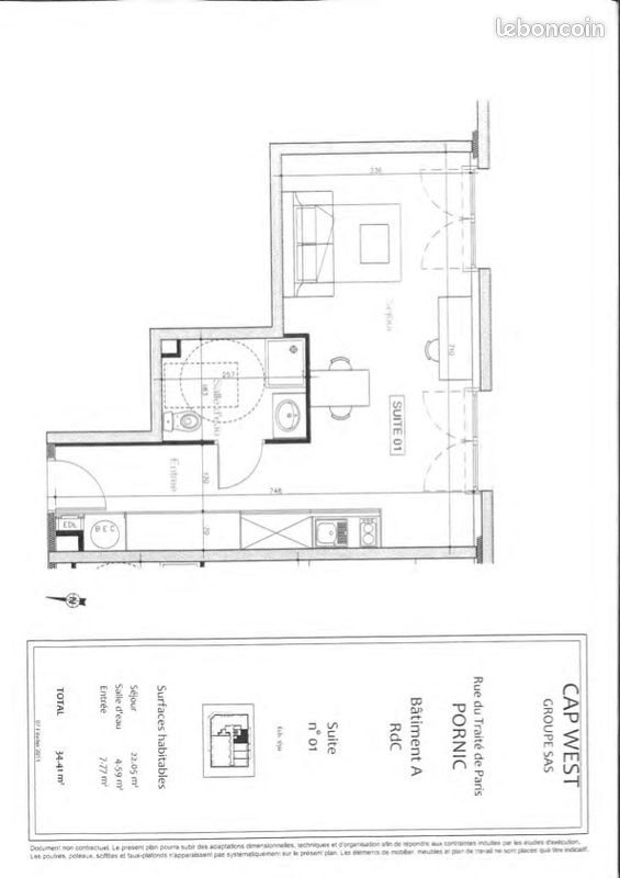 Appartement à vendre, 35m², Pornic