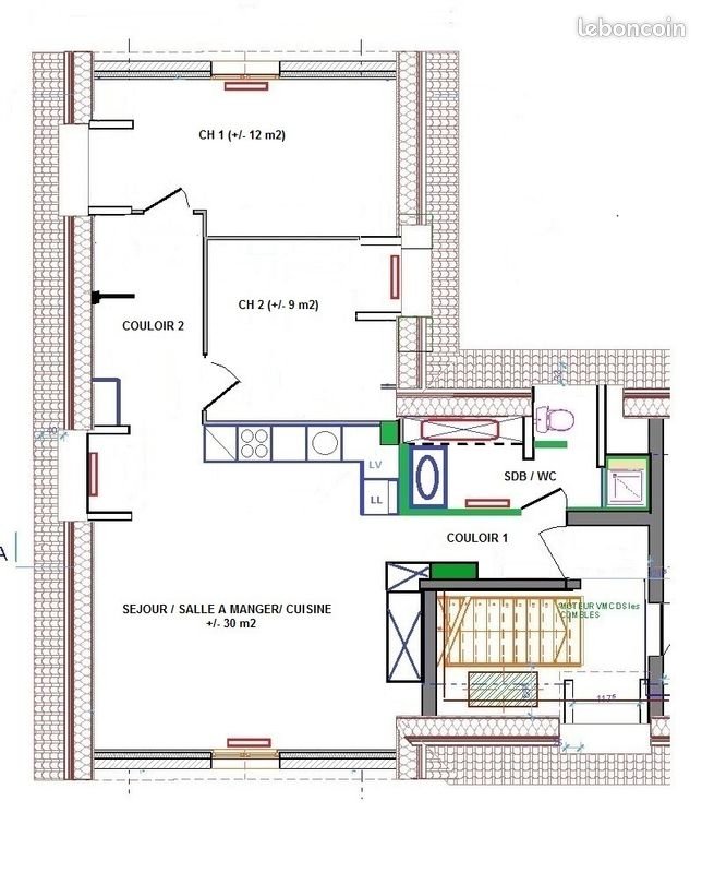 Appartement à louer, 62m², Leuville-sur-Orge