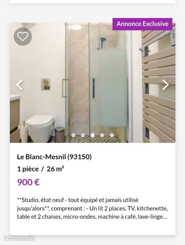 Appartement à louer, 26m², Le Blanc-Mesnil