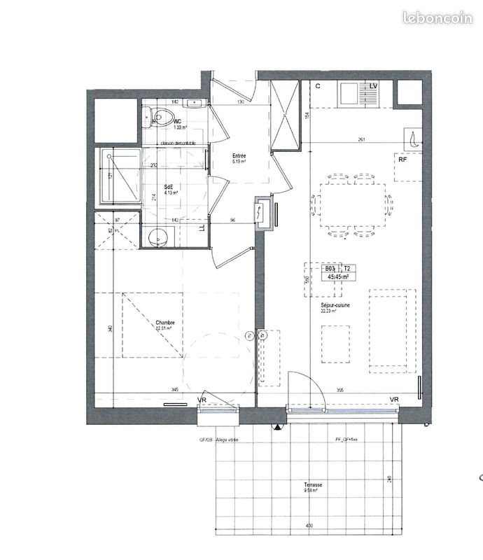 Appartement à louer, 45m², Frelinghien