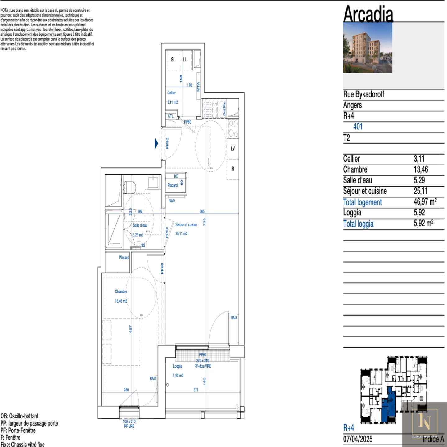 Appartement à vendre, 47m², Angers