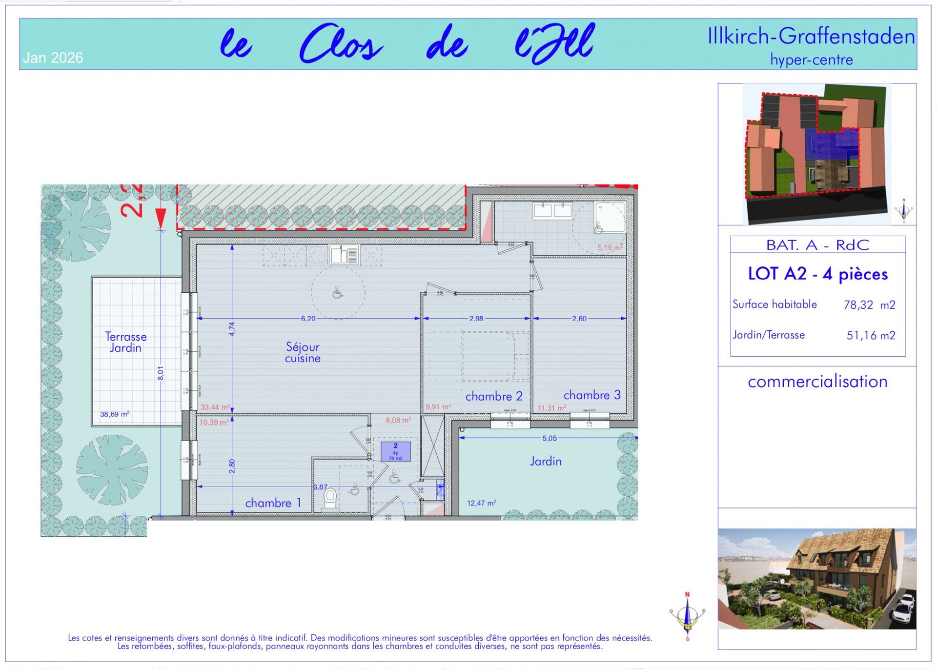 Appartement à vendre, 78m², Illkirch-Graffenstaden