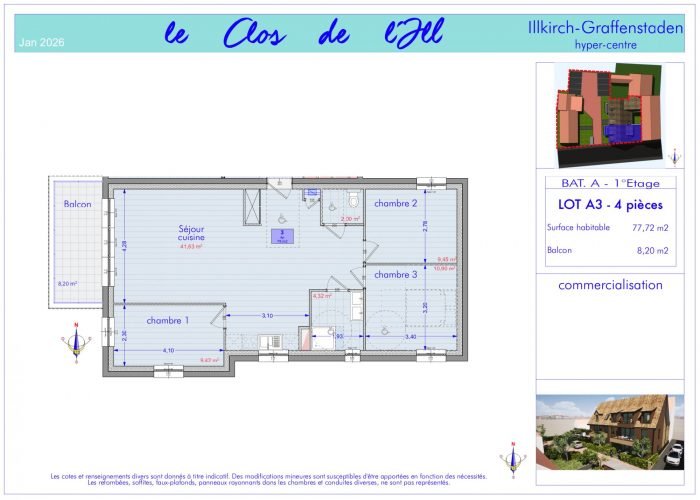 Appartement à vendre, 78m², Illkirch-Graffenstaden