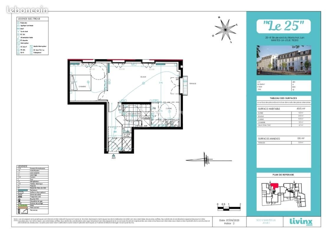 Appartement à louer, 49m², Mantes-la-Jolie