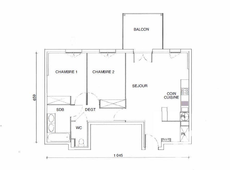 Appartement à vendre, 61m², La Rivière-Saint-Sauveur