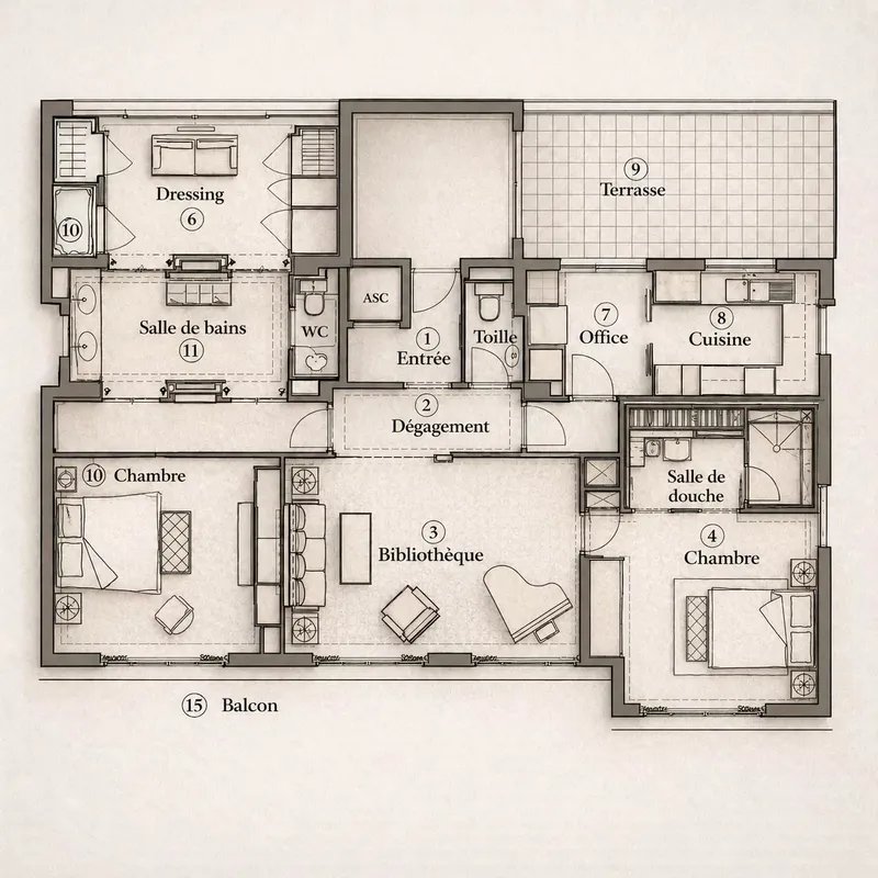 Appartement à vendre, 108m², Neuilly-sur-Seine