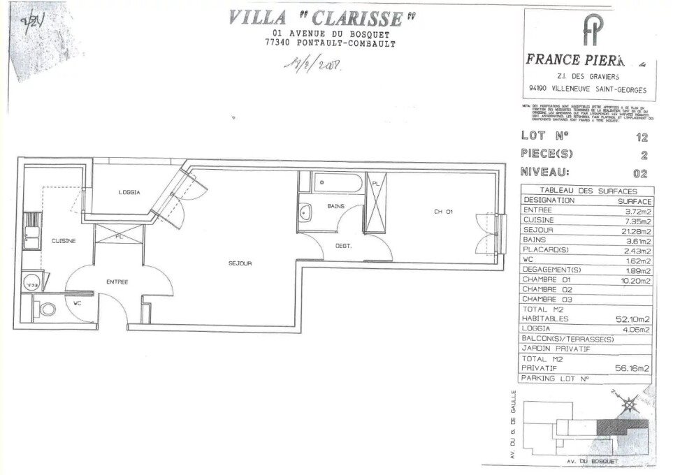 Appartement à louer, 52m², Pontault-Combault