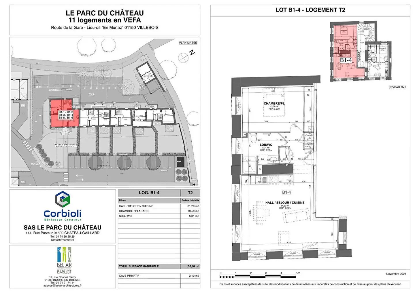Appartement à louer, 50m², Villebois
