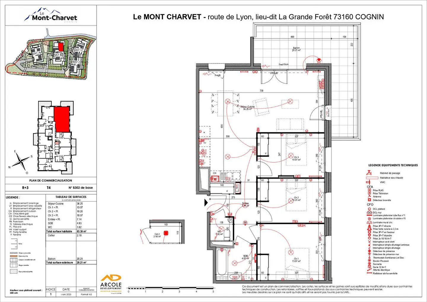 Appartement à louer, 83m², Cognin