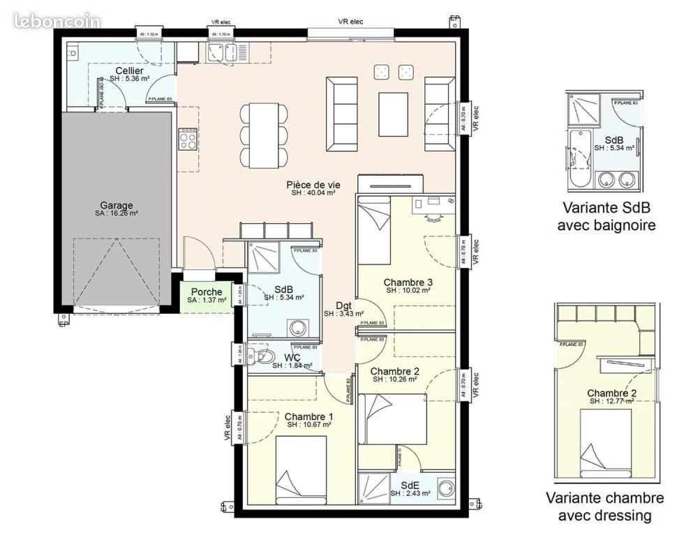 Maison à vendre, 89m², Airvault