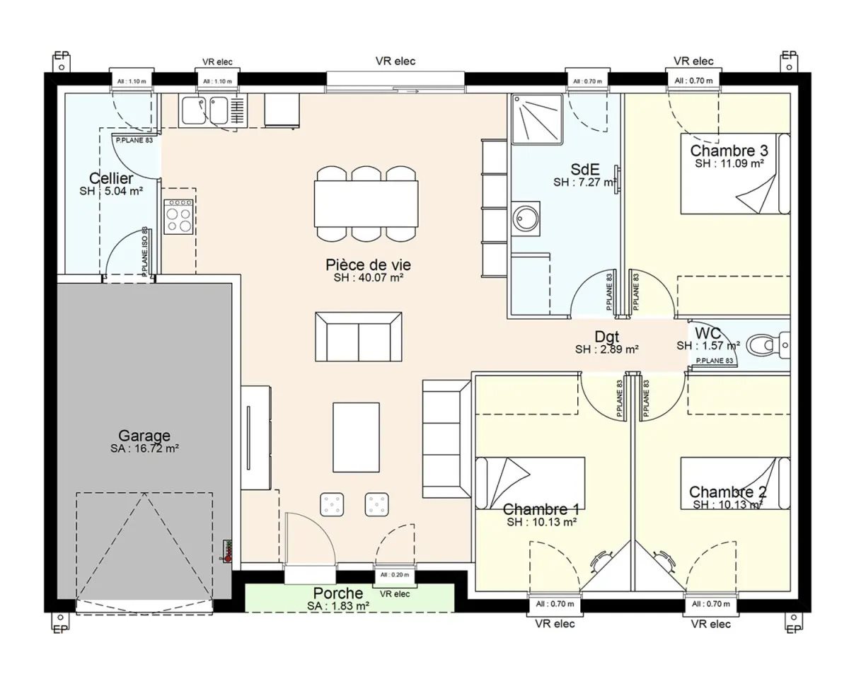 Maison à vendre, 88m², Neuville-de-Poitou