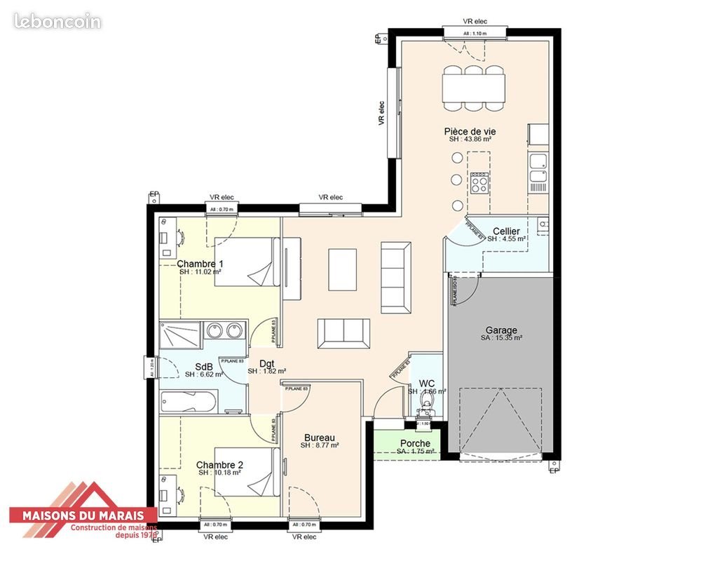 Maison à vendre, 88m², Saint-Pierre-du-Chemin