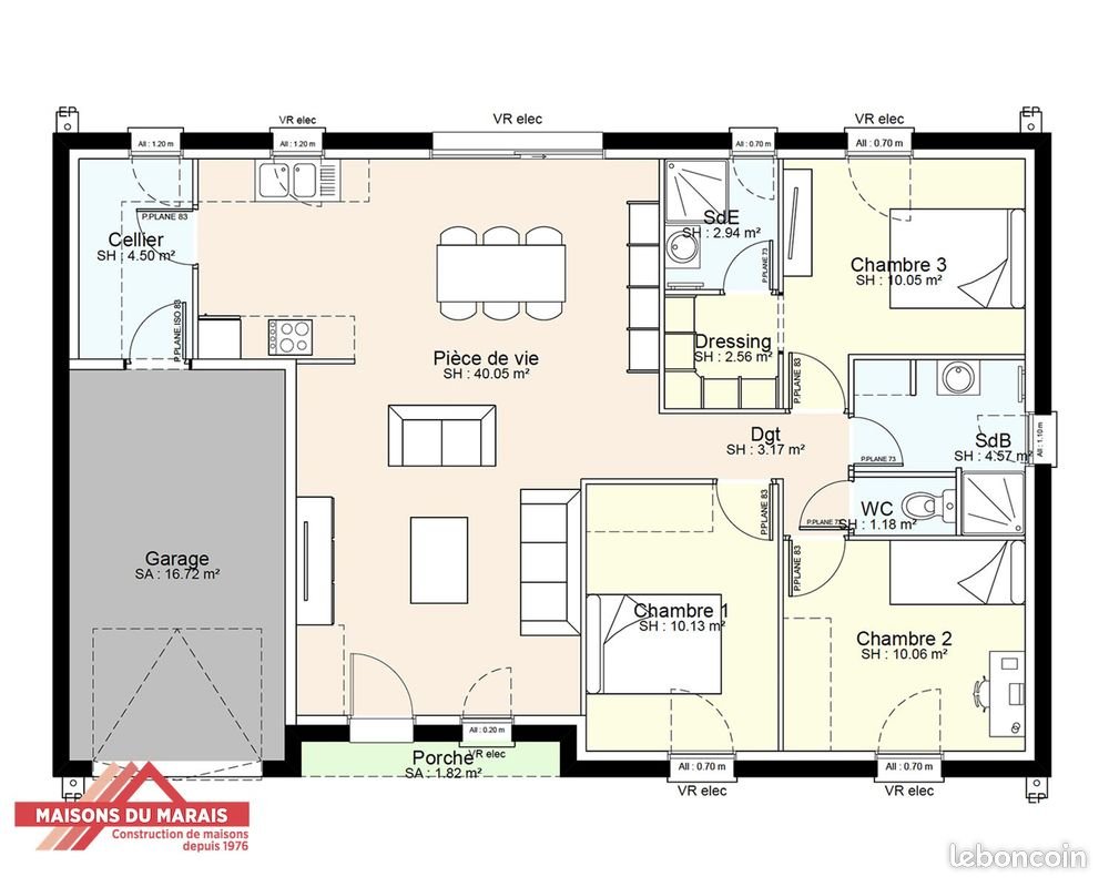 Maison à vendre, 89m², Prahecq
