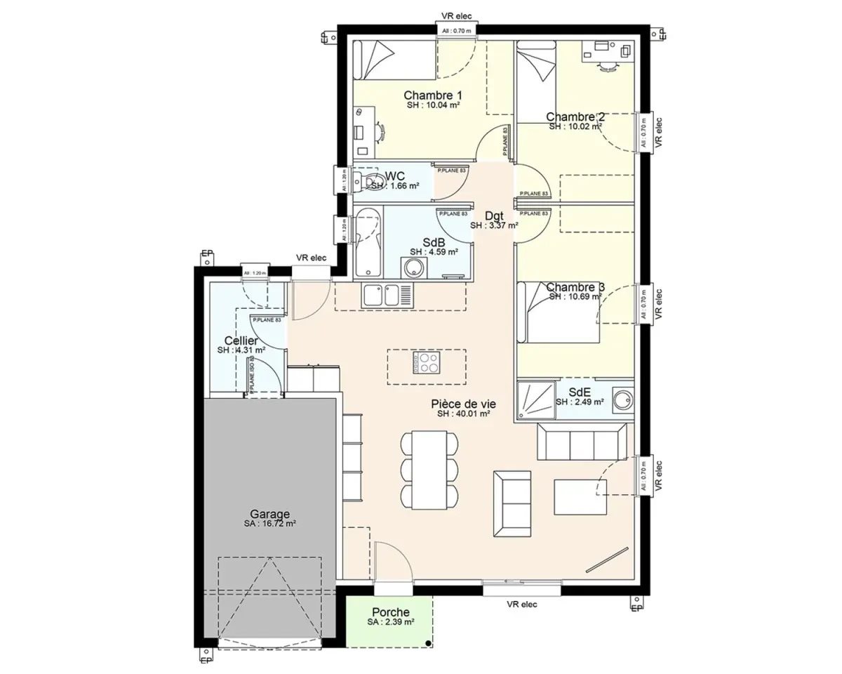 Maison à vendre, 87m², Bressuire