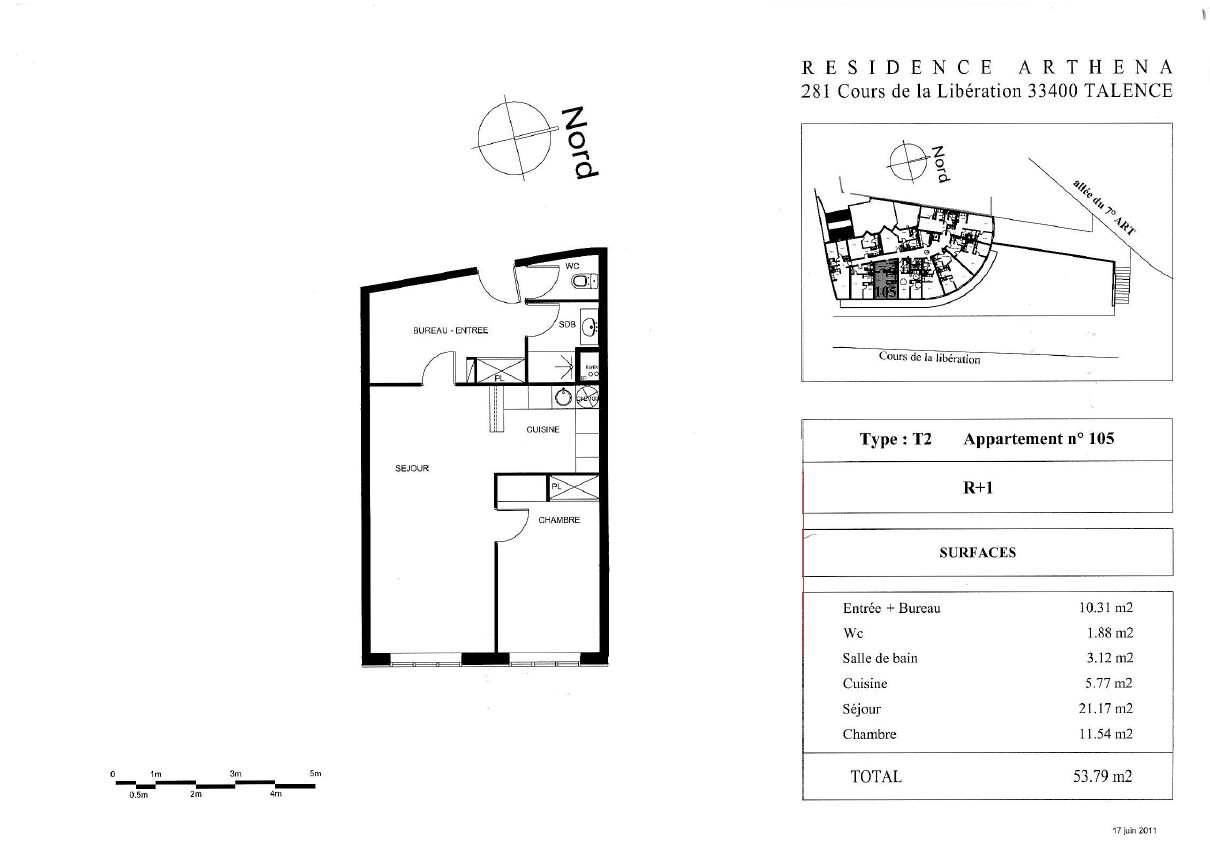 Appartement à vendre, 53m², Talence