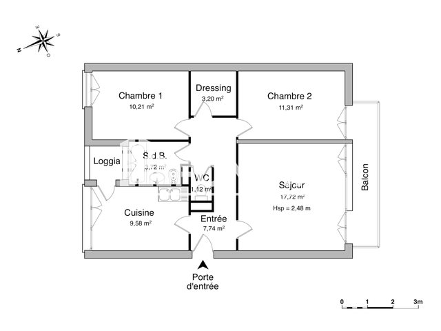 Appartement à louer, 62m², Pau
