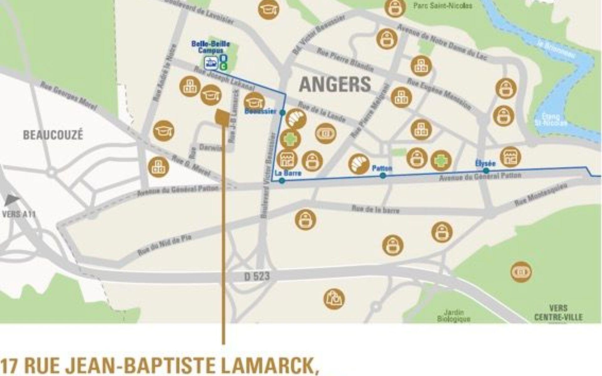 Appartement à vendre, 17m², Angers