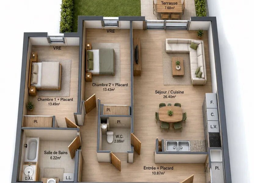 Appartement à vendre, 72m², Pornichet